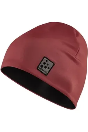 Craft Fleecemütze ADV Microfleece Hat mit Markenlogo-Patch rot