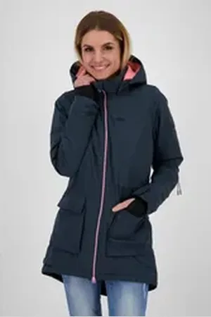 CNSRD Funktionsparka CHARLOTTE COAT NAV CS WOMEN mit hochschließendem Kragen und Kapuze blau 40