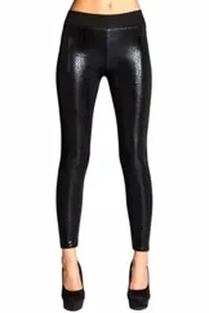 CASPAR Leggings HLE016 warm gefütterte Damen Leggings schwarz M - DE38 UK10 IT42 ES40 US8