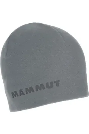Mammut Fleecemütze Fleece Beanie mit - Schriftzug grau