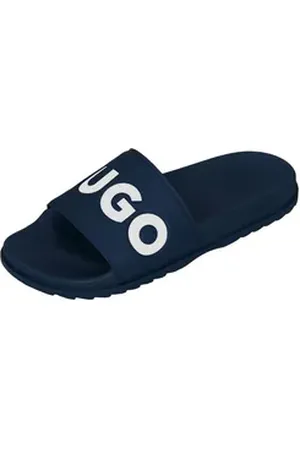HUGO BOSS Match it Slid rblg Badepantolette mit weichem Textil im Riemen blau 42 EU