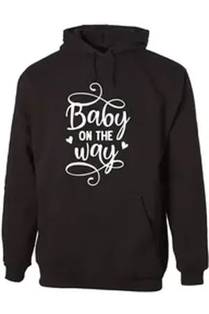 G-graphics Hoodie Baby on the way mit trendigem Frontprint mit Spruch schwarz 2XL