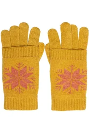 CASPAR Strickhandschuhe GLV018 warme Damen Strick Handschuhe mit Eiskristall Dekor