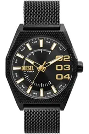 Diesel Quarzuhr SCRAPER DZ2194, Armbanduhr, Herrenuhr, Edelstahlarmband schwarz