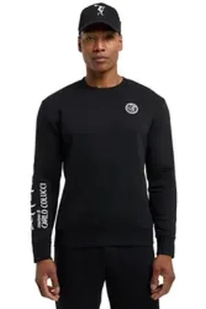Carlo Colucci Sweatjacke Domenis schwarz XXL