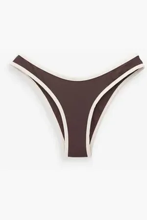 Self-Portrait Bikini-Hose Bikinihose mit hohem Bein, Brazilian (1-St) braun 42 (GB: 14)