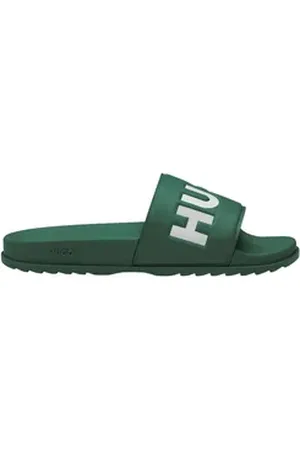 HUGO BOSS Match it Slid rblg Badepantolette mit weichem Textil im Riemen grün 43 EU
