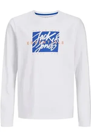 JACK & JONES Junior Langarmshirt JJCOLTON TEE LS CREW NECK JNR weiß 152