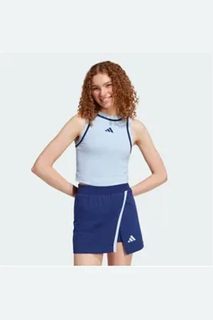 adidas Sportswear Tanktop ESSENTIALS COLOR-POP COTTON CROP-TOP blau L