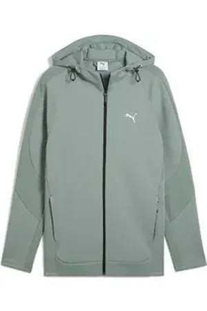 PUMA Sweatjacke EVOSTRIPE Kapuzenjacke Herren grün L