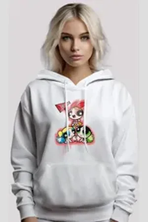 F4NT4STIC Kapuzenpullover Powerpuff Girls Cheerleaders Premium Qualität weiß 3XL