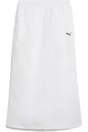 PUMA Jerseyrock WARDROBE ESS Gewebter Maxirock Damen weiß XL