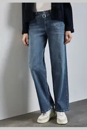 Street one Weite Jeans mit Gürtel blau 29