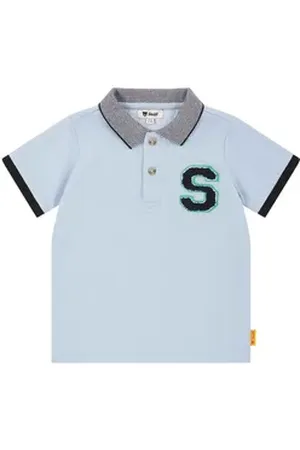 Steiff Poloshirt Poloshirt kurzarm Team blau 110