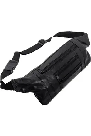 Mf Next Com Bauchtasche Schmale Bauchtasche Schwarz Nappa Leder mit Reißverschlussfächern (1-tlg)