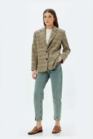 Koton Mom-Jeans Normale Leibhöhe Mom blau 30/32