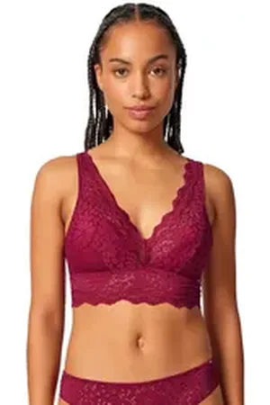 Skiny Bustier Damen Bustier mit herausnehmbare Pads Wonderfulace (Stück, 1-tlg) Unterbrustband rot 36