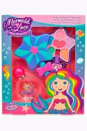 Cartoon Körperpflegeduft Lorenay Mermaid Love Edt y Maquillaje Edt Spay 50ml Sets
