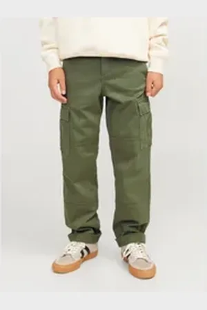 JACK & JONES Junior Cargohose JPSTKANE JJHARLOW CARGO NOOS JNR grün 128