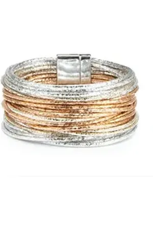 Lascana Wickelarmband, Magnetarmband im Layer-Look goldfarben|silberfarben