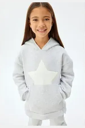 Koton Kapuzensweatshirt Kapuzenkragen 3D grau 116
