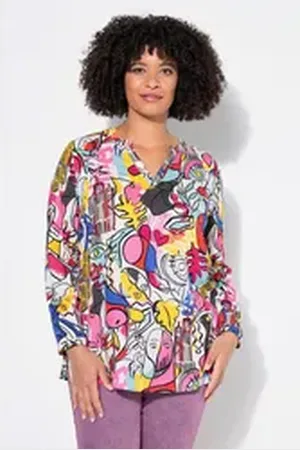 Angel of Style Angel of Style Tunika Tunika Herzen-Muster Langarm bunt 44