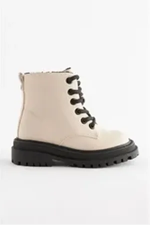 Next Markanter Stiefel mit Schnürung Schnürstiefelette (1-tlg) weiß 23 EU