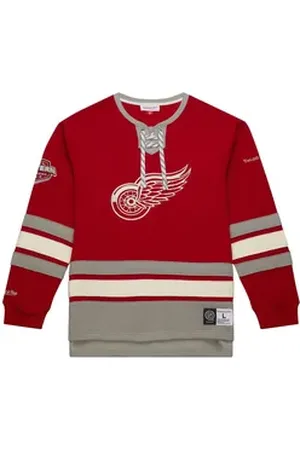 Mitchell & Ness Kapuzenpullover Detroit Red Wings NHL LaceUp Heritage rot L
