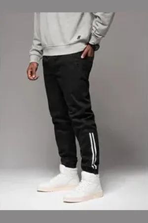 Ombre Clothing Jeggings Herren-Jogginghose aus Denim mit Streifen schwarz M
