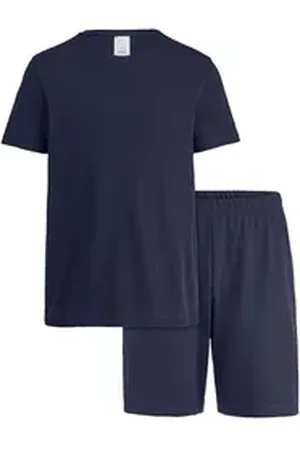 hessnatur Pyjama Regular PURE NATURE aus reiner Bio-Baumwolle (2 tlg) blau 52