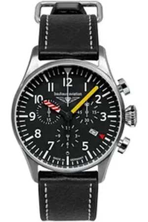 Bauhaus Chronograph Instrument 2788-5, Quarzuhr, Armbanduhr, Herrenuhr, Made in Germany, analog, Tag schwarz