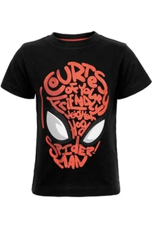 Marvel Print-Shirt Spiderman T-Shirt Kurzarm Kinder Jungen Shirt Gr. 92 bis 128, 100% Baumwolle schwarz 110/116
