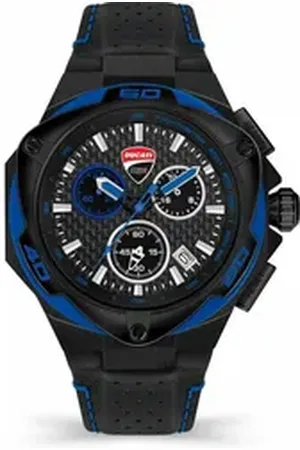 DUCATI Quarzuhr Herrenuhr DTWGC2019005 Ø 49 mm Armbanduhr Leder