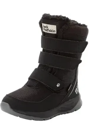 Jack Wolfskin POLAR BOOT TEXAPORE HIGH VC K Winterstiefel Snowboots, Winterstiefel, Winterschuhe, wasserdicht & gefüttert schwarz 32 EU