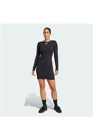 adidas Performance Midikleid BLACK FERNS ESSENTIALS RIB LONG SLEEVE KLEID schwarz 2XS
