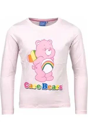 Care Bears Glücksbärchis Langarmshirt Regenbogen Mädchen Shirt mit Glitzer Gr. 98 - 128 cm rosa 128 cm