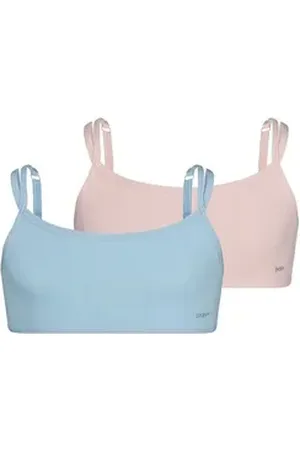 Skiny Bustier Mädchen Bustier 2er Pack Cotton Essentials (Packung, 2-tlg) - bunt 164