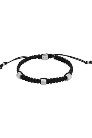 Fossil Armband Herren-Armband Edelstahl, Perlon/Nylon, HARLOW schwarz