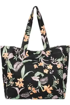 Roxy Strandtasche ANTI BAD VIBES PRINTED, mit Blumenmuster schwarz