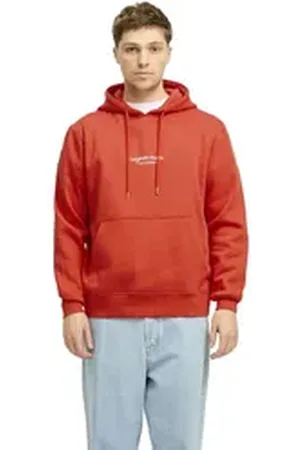 JACK & JONES Hoodie JORVESTERBRO aus Baumwollmix orange L