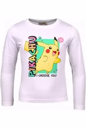 Pokemon POKÉMON Langarmshirt Pikachu Mädchen Jersey Shirt Gr. 116- 152 cm weiß 152 cm