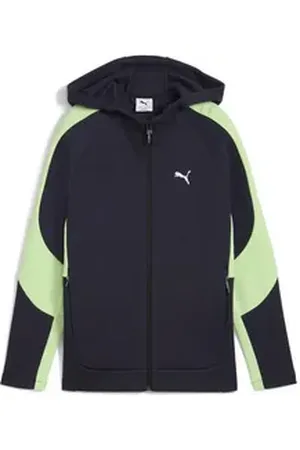 PUMA Sweatjacke EVOSTRIPE Hoodie mit durchgehendem Reißverschluss Jungen blau 176
