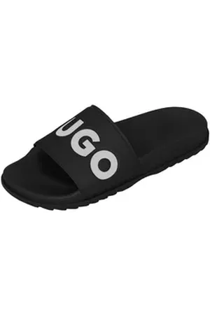 HUGO BOSS Match it Slid rblg Badepantolette mit weichem Textil im Riemen schwarz 41 EU