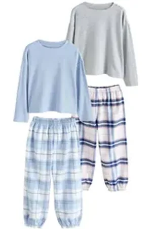 Next Pyjama Karierte Pyjamas aus Webstoff im 2er-Pack (4 tlg) blau 104 (4 J.)