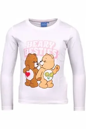 Care Bears Glücksbärchis Langarmshirt BEARY BESTIES - Glücks & Sonnenschein-Bärchi Mädchen Shirt mit Glitzer Gr. 98 - 128 cm weiß 116 cm