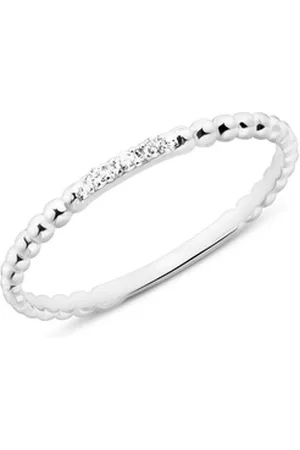 Canon Unique Diamantring Damenring von Unique aus 14K Weißgold mit Diamanten (Größe: 54mm) silberfarben 54