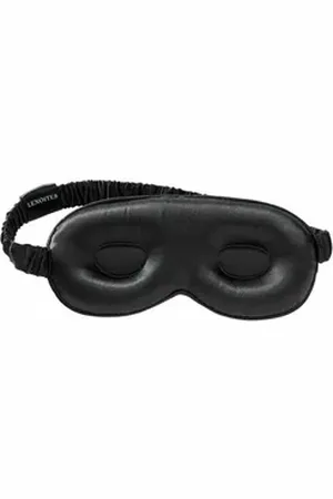 Lenoites Schlafmaske Silk Sleep Mask, Maulbeerseide, sanfter Schutz, perfekte Passform schwarz