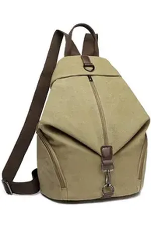 Kono Rucksack Vintage Canvas Rucksack Vintage Umhängetasche für Reise & Schule braun