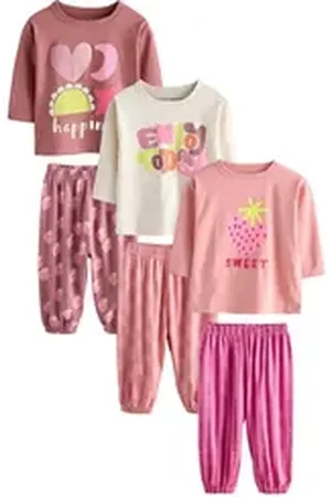 Next Pyjama 3er-Pack Schlafanzüge mit Print (6 tlg) rosa 104-110 (4-5 J.)
