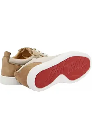Christian Louboutin Louis Suede Canvas Schuhe Sneaker Handwerkskunst aus Italien, Mischung aus Leinen, Leder, Veloursleder 42,5 EU